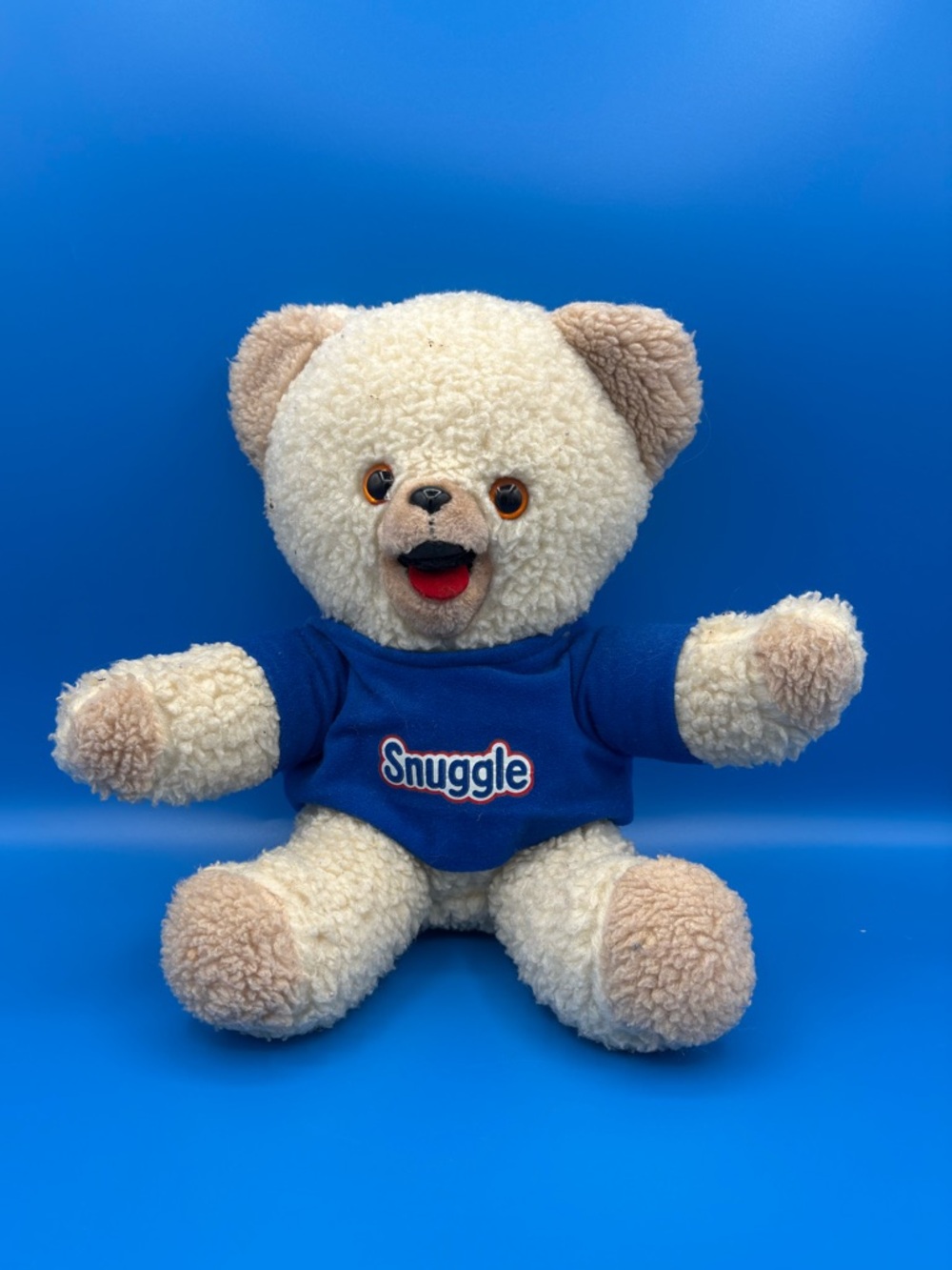 Vintage 1985 Snuggle Fabric Softener Bear Plush 12" Stuffed Animal Toy Mascot